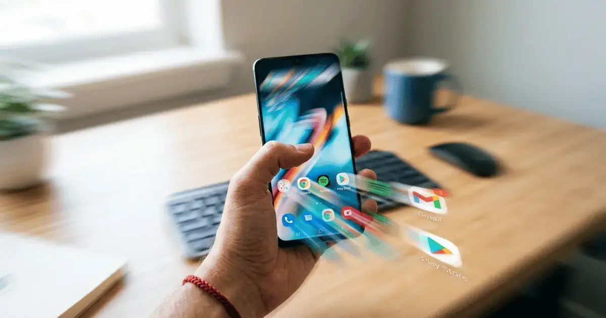 how to speed up your Android phone shown by a fast loading screen