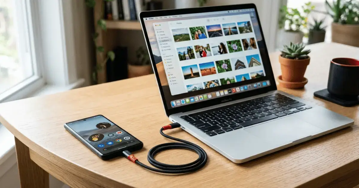 how to transfer photos from Android to Mac