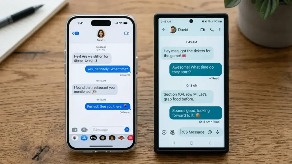 iMessage vs RCS texting on iPhone vs Android compared