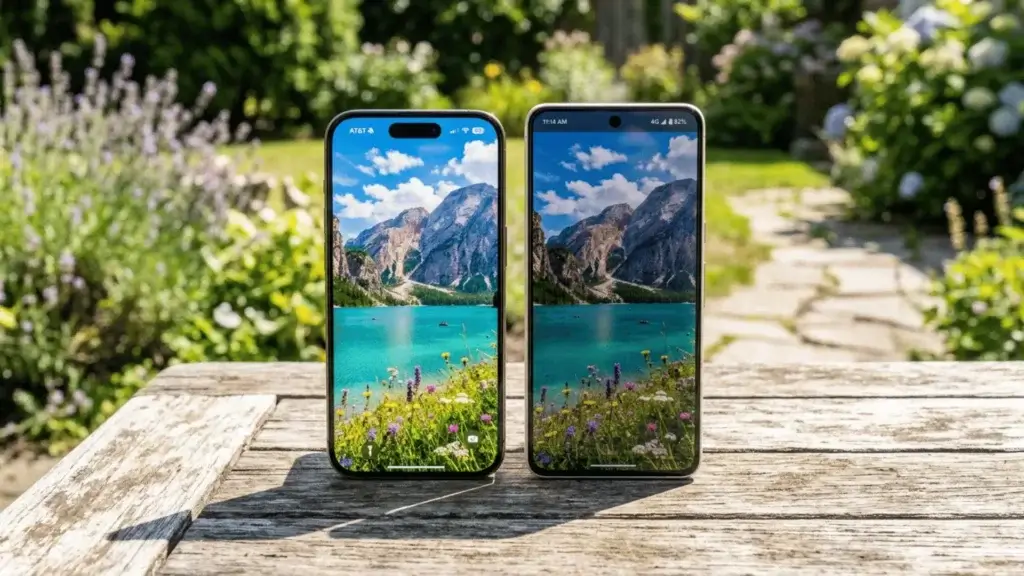 iPhone vs Android display brightness and smoothness comparison