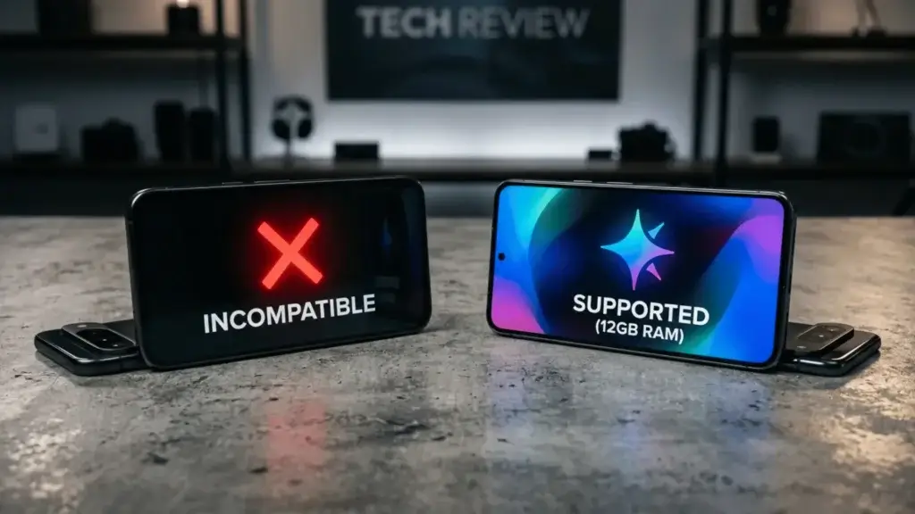 Comparing which phones support Gemini Intelligence